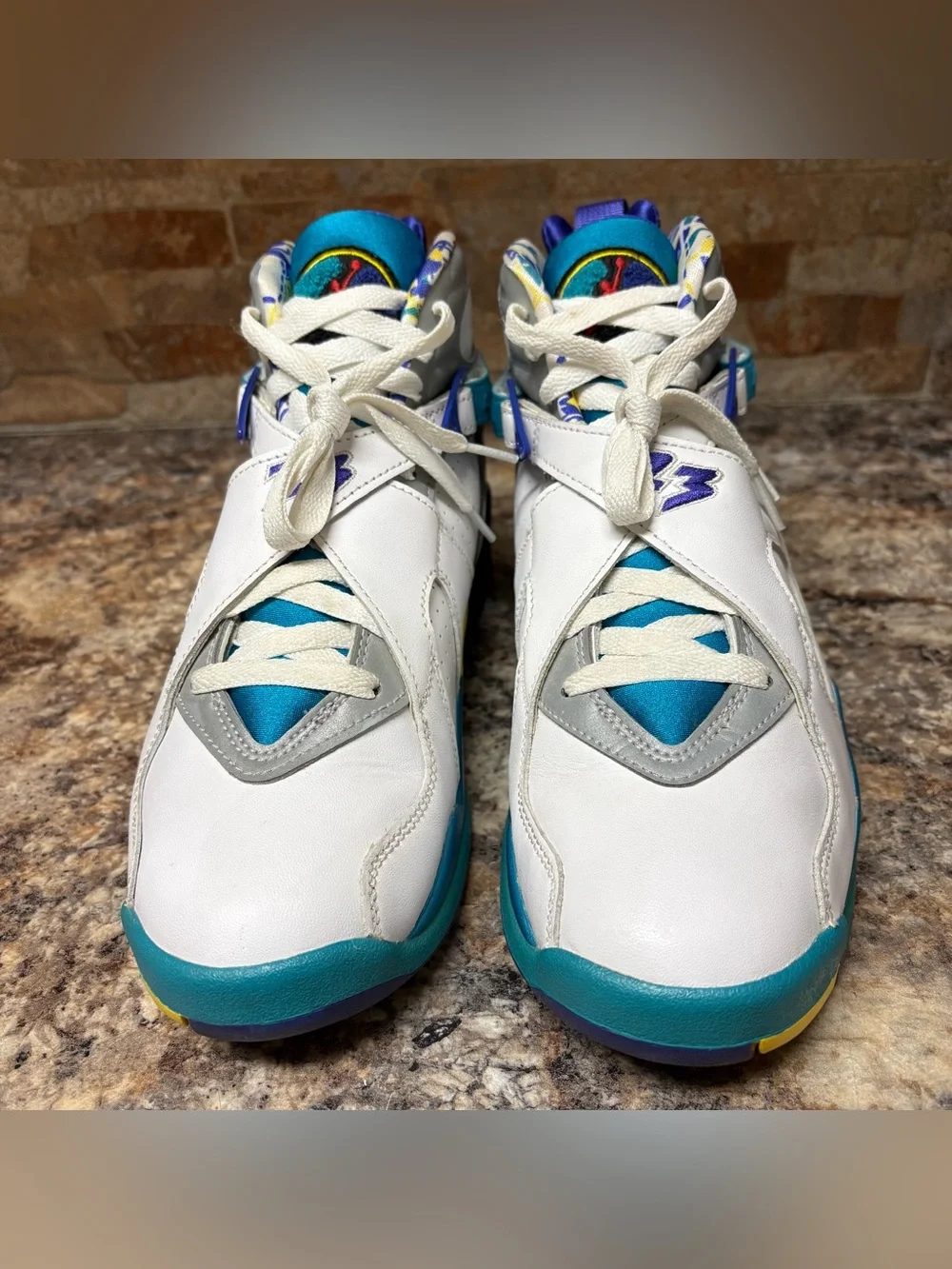 Jordan 8 Retro 2019 White Aqua CI1236-100 Women Size 9 Men’s Size 7.5